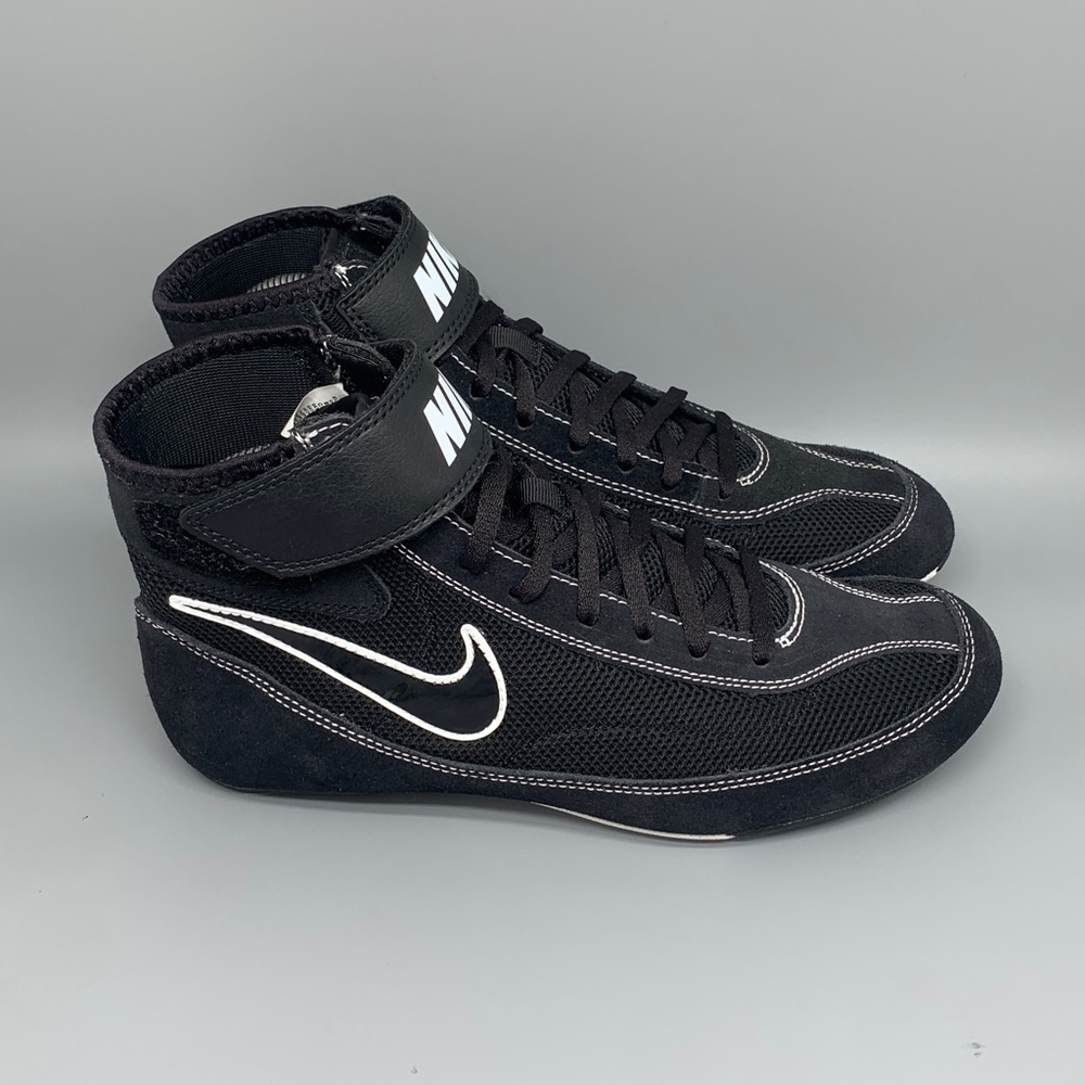 Nike SpeedSweep 7 Black/White Wrestling Shoes 366683‑001 Men’s Sz 8
